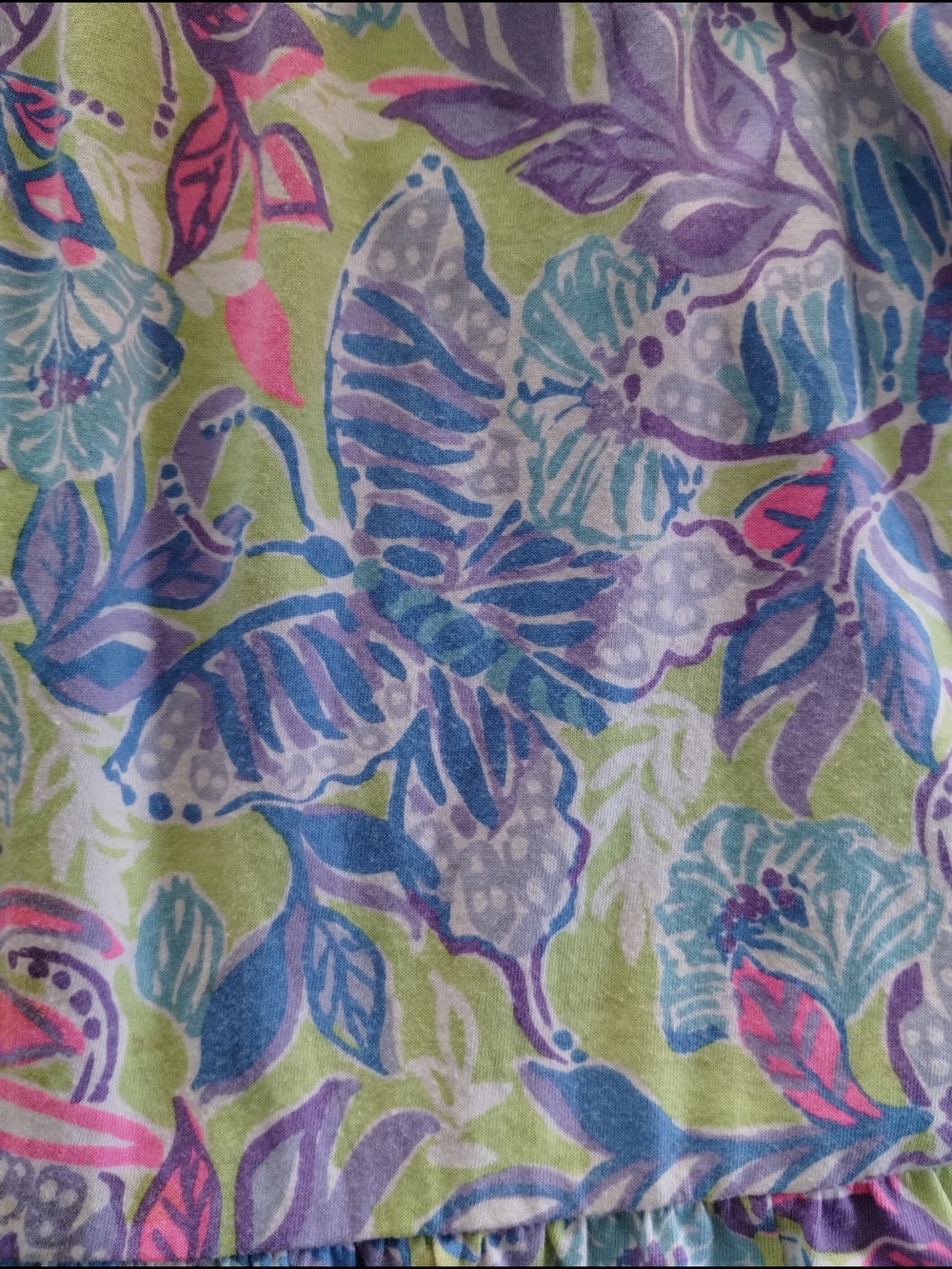 Lilly Pulitzer Jilly Smocked Midi Dress Dew Drop Stay Fly Floral L - Picture 7 of 11